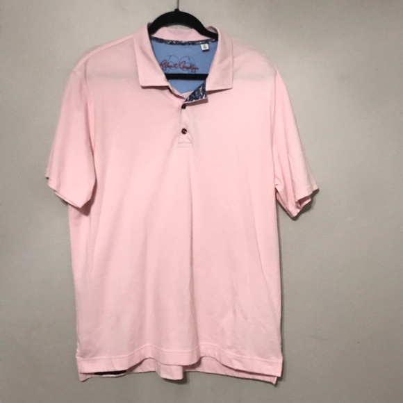 Robert Graham Other - Robert Graham mens pink polo short sleeve size XL